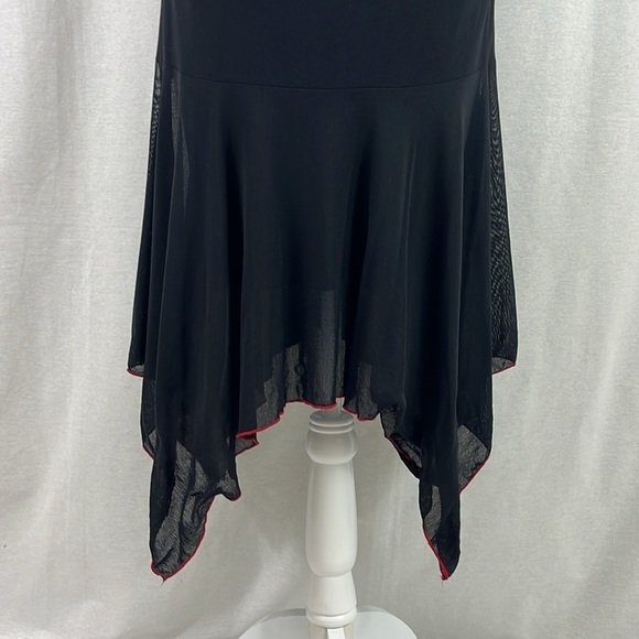 Vintage Y2K Speechless Black Handkerchief Halter Dress Womens M Dark Romantic - Picture 5 of 10